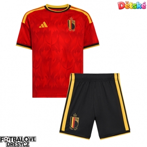 Belgie Dětské Domácí dres komplet MS 2026 Krátký Rukáv (+ trenýrky)